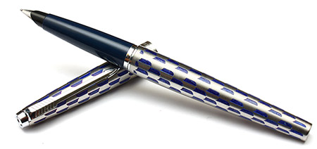 Blue Parker 45 Harlequin Fountain Pen