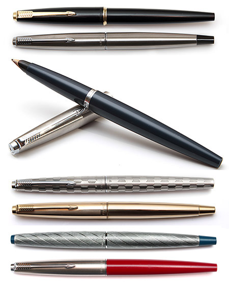 Parker 45 Flighter Deluxe Ballpoint Pen and Pencil Set - Brushed